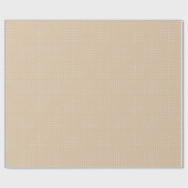 Papier Cadeau Pois - blanc sur Tan (Plat)