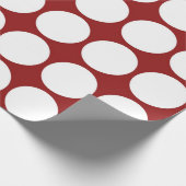 Papier Cadeau Pois blancs en rouge (Coin)