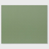 Papier Cadeau Pois blancs et verts (Plat)