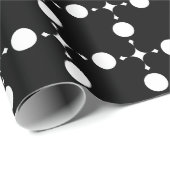 Papier Cadeau Pois blancs, Motif à points Polka, points, pointil (Coin rond)