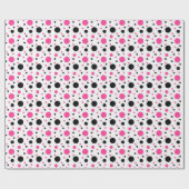 Papier Cadeau Pois blancs roses (Plat)
