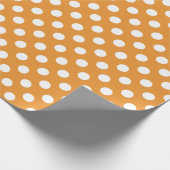 Papier Cadeau Pois blancs sur ambre (Coin)