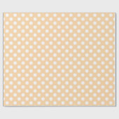 Papier Cadeau Pois blancs sur beige (Plat)