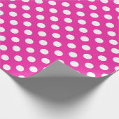 Papier Cadeau Pois blancs sur fuchsia (Coin)