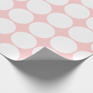 Papier Cadeau Pois blancs sur la petite fille rose