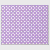 Papier Cadeau Pois blancs sur lilas (Plat)