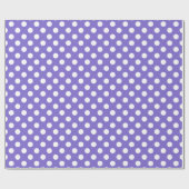 Papier Cadeau Pois blancs sur perwinkle (Plat)