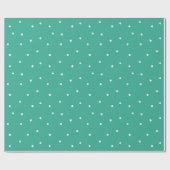 Papier Cadeau Pois blancs sur Turquoise (Plat)