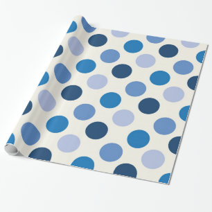 Papier Cadeau Pois bleu