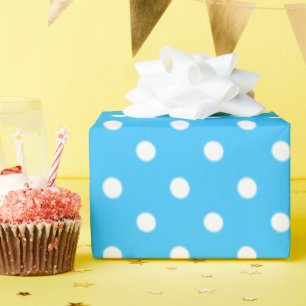 Papier Cadeau Pois bleu