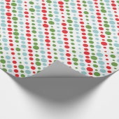 papier cadeau pois bleu vert rouge mignon (Coin)