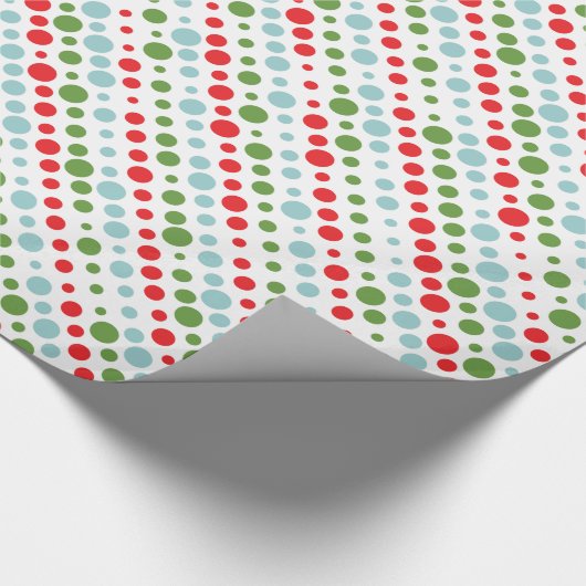 papier cadeau pois bleu vert rouge mignon (Coin)