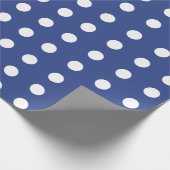 Papier Cadeau Pois Bleus Blancs (Coin)