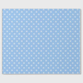 Papier Cadeau Pois Bleus et Blancs (Plat)
