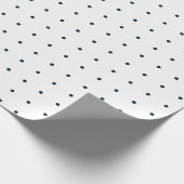 Papier Cadeau Pois bleus et blancs simples et élégants (Coin)