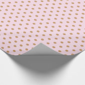 Papier Cadeau Pois chic et fascinant de rose et d'or (Coin)