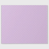 Papier Cadeau Pois Classique Blanc - Lilas Doux (Plat)