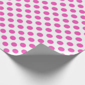 Papier Cadeau Pois classique, cool, blanc et rose (Coin)