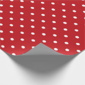 Papier Cadeau Pois classique rouge et blanc (Coin)