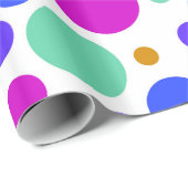 Papier Cadeau Pois coloré (Coin rond)