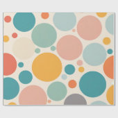 Papier Cadeau Pois coloré (Plat)