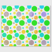 Papier Cadeau Pois coloré (Plat)