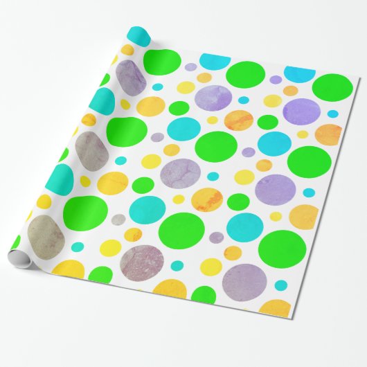 Papier Cadeau Pois coloré (Déroulé)