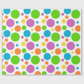 Papier Cadeau Pois coloré (Plat)