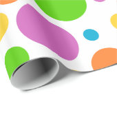 Papier Cadeau Pois coloré (Coin rond)