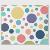 Papier Cadeau Pois colorés (Plat)