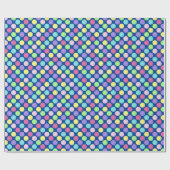Papier Cadeau Pois colorés amusants (Plat)