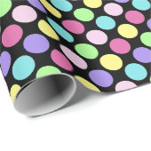 Papier Cadeau Pois colorés amusants (Coin rond)