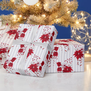 Papier Cadeau Pois de Noël à la menthe poivrée Étoile de Noël