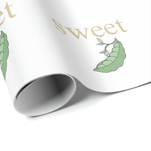 Papier Cadeau Pois doux Personnalité Or Texte Pois vert Pois poi (Coin rond)