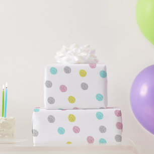 Papier Cadeau Pois en pastel
