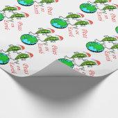 Papier Cadeau Pois en vacances sur Terre (Coin)