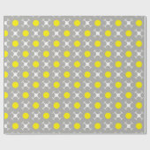 Papier Cadeau Pois et bourdon jaunes (Plat)