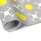 Papier Cadeau Pois et bourdon jaunes (Coin rond)