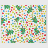 Papier Cadeau Pois et sapin de Noël (Plat)
