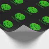 Papier Cadeau Pois Et Tranquille Pois De Veggie Pun Pois Sombre (Coin)