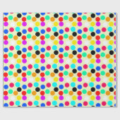 Papier Cadeau Pois Fiesta multicolore (Plat)
