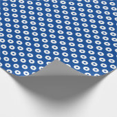 Papier Cadeau Pois gras bleu foncé et blanc (Coin)