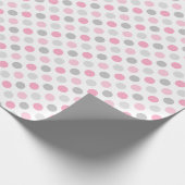 Papier Cadeau Pois gris rose (Coin)