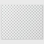 Papier Cadeau Pois gris sur blanc (Plat)