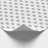 Papier Cadeau Pois gris sur blanc (Coin)