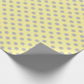 Papier Cadeau Pois jaune-clair et gris (Coin)