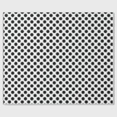 Papier Cadeau Pois, Motif Polka Dot, noir et blanc (Plat)