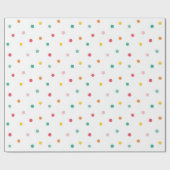 Papier Cadeau Pois multicolores (Plat)