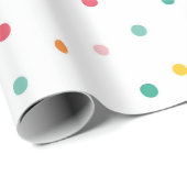 Papier Cadeau Pois multicolores (Coin rond)