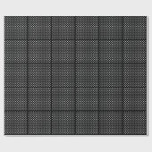 Papier Cadeau Pois noir et blanc (Plat)